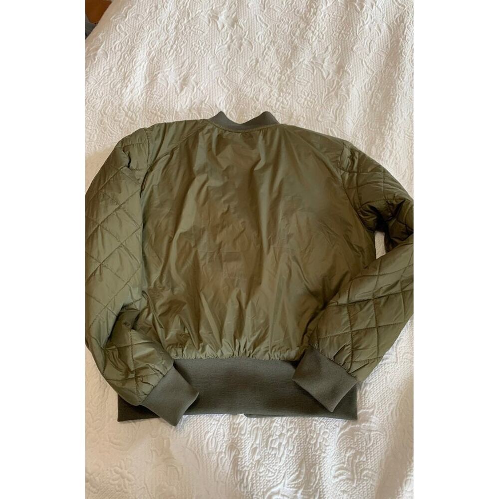 INSO Collection Bomber Jacket  Army Green Medium Women's jacket Lightweight - Picture 2 of 6